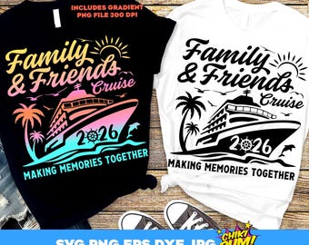 Cruzeiro Família e Amigos 2026 SVG PNG: Design para Camiseta de Férias (Download Digital)