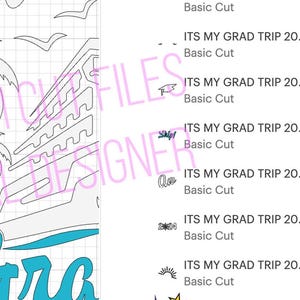 It's a Graduation Trip 2026 | It's My Graduation Trip Cruise 2026 SVG PNG: B&W T-Shirt Cruise Designs ready for Sublimation/Dtf