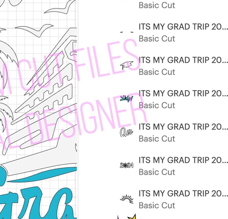 It's a Graduation Trip 2026 | It's My Graduation Trip Cruise 2026 SVG PNG: B&W T-Shirt Cruise Designs ready for Sublimation/Dtf