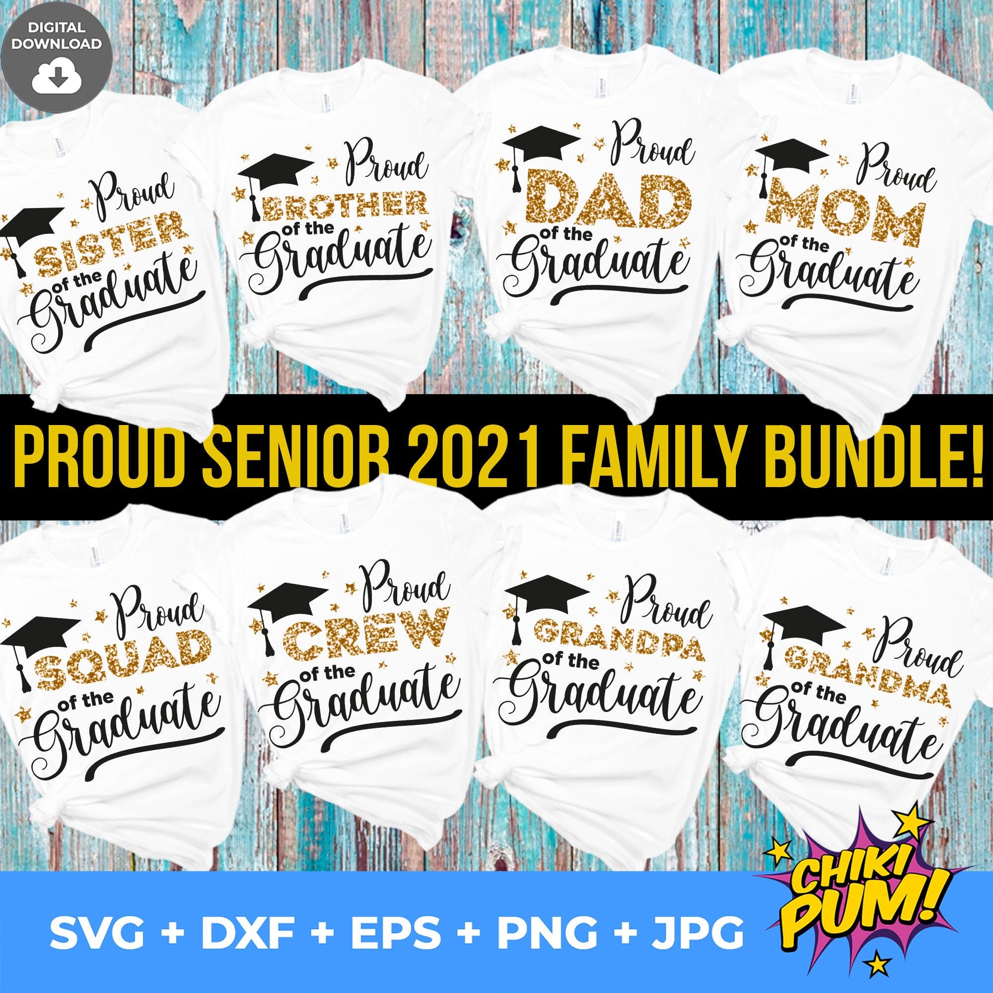 Proud Family of the Graduate Bundle SVG Graduation Family Etsy