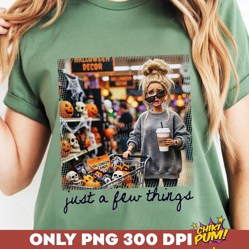 Just a Few Things Png, Retro Doll Face Meme Sublimation Design, Trendy Halloween Shirt Design, Funny Fall Png (Digital Download)