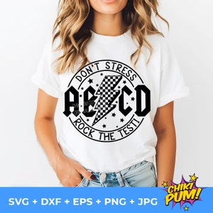 Rock The Test SVG PNG: Lärarskjortadesign (digital nedladdning) bild 6