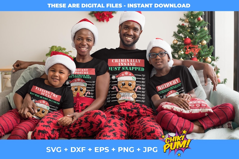 Gingerbread Inmate Christmas Svg, Matching Christmas SVG, Funny ...