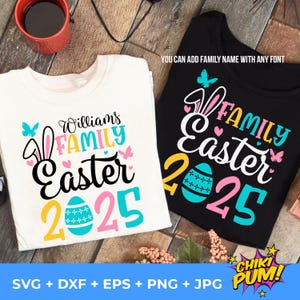 Ostern 2025 SVG, Osterfamilie SVG, Ostern Familie Shirt 2025 SVG, Hasenohren SVG, Ostern benutzerdefinierte Shirt svg