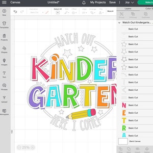 Kindergarten SVG PNG: Zurück zu Schule Shirt Design (Digitaler Download) Bild 6