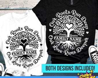 Family Reunion Tree SVG PNG: Roots Run Deep Design (Digital Download)