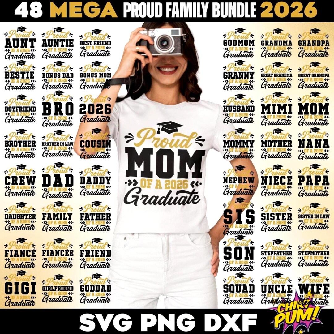 Senior 2026 Family Bundle, Proud Family of the Graduate, Class of 2026 ...