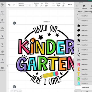 Kindergarten SVG PNG: Zurück zu Schule Shirt Design (Digitaler Download) Bild 5