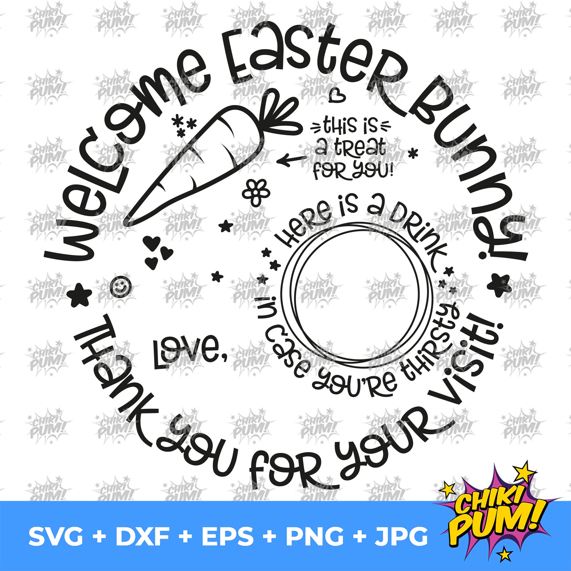Download Dear Easter Bunny Carrot Plate Tray Digital SVG DXF PNG ...