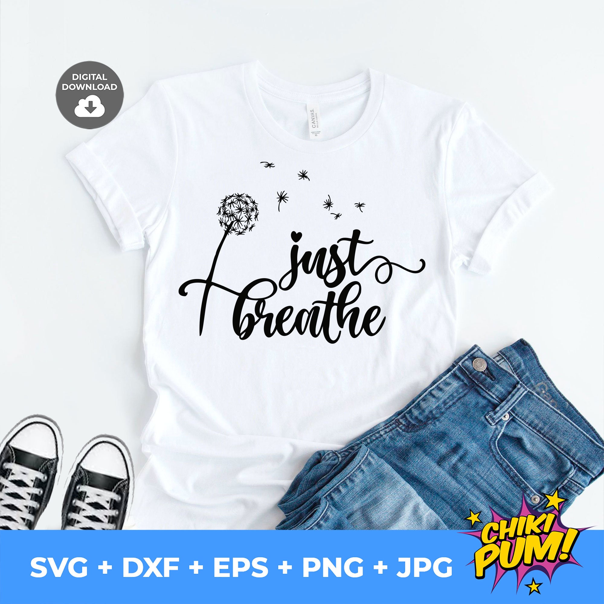 Just Breathe Svg Svg File for Cricut T-shirt Svg - Etsy