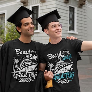 It's a Graduation Trip 2026 | It's My Graduation Trip Cruise 2026 SVG PNG: B&W T-Shirt Cruise Designs ready for Sublimation/Dtf