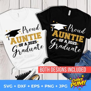 Proud Auntie 2025 Graduate SVG PNG: Shirt Design (Digital Download)