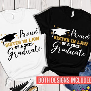 Belle-soeur fière d'un diplômé de 2025 SVG, belle-soeur 2025 png, belle-soeur fière de la chemise svg coupe fichiers, belle-soeur l'obtention du diplôme PNG