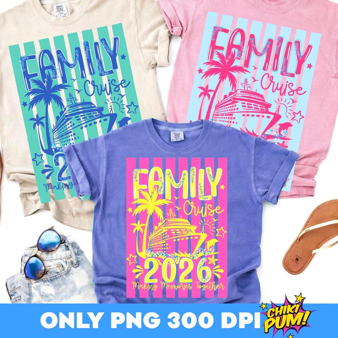 Striped Family Cruise 2026 PNG, Making Memories Together (digital ...