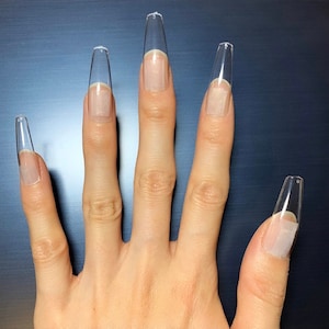 Long Coffin/Stiletto Soft Gel Full Cover Soak Off Nail Tips