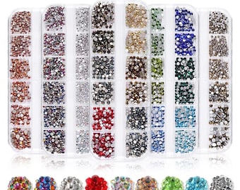 12 Pack Rhinestones #01-05 Nail Art Crystals