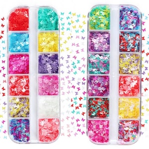 12 Pack 3mm Butterfly Sequins