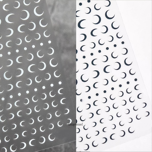 Nail Stickers Moon Etsy
