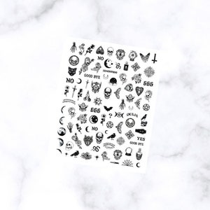 Dark Evil Nail Art Decals - Stickers