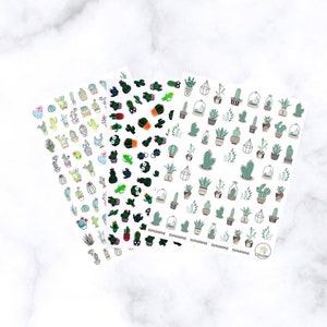Cactus Nail Art Decals - Stickers