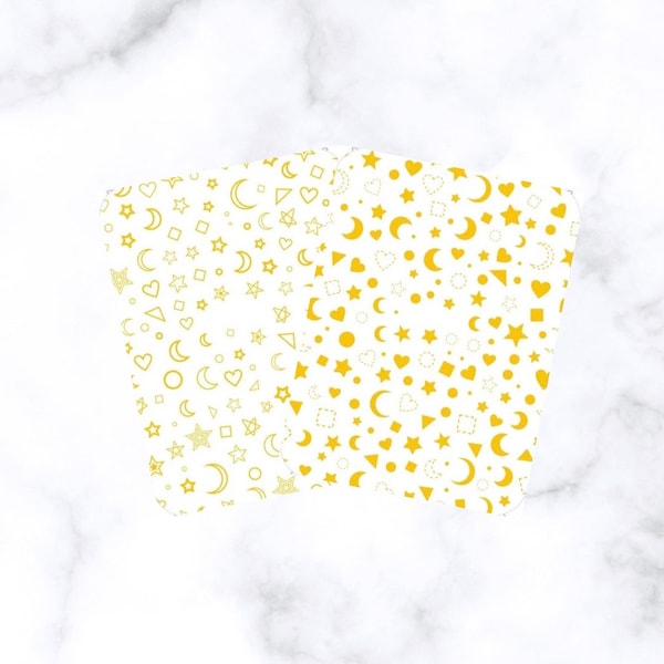 Moon Nail Decals Etsy