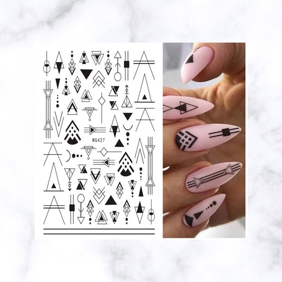 Shades of grey with some geometric nail art : r/RedditLaqueristas