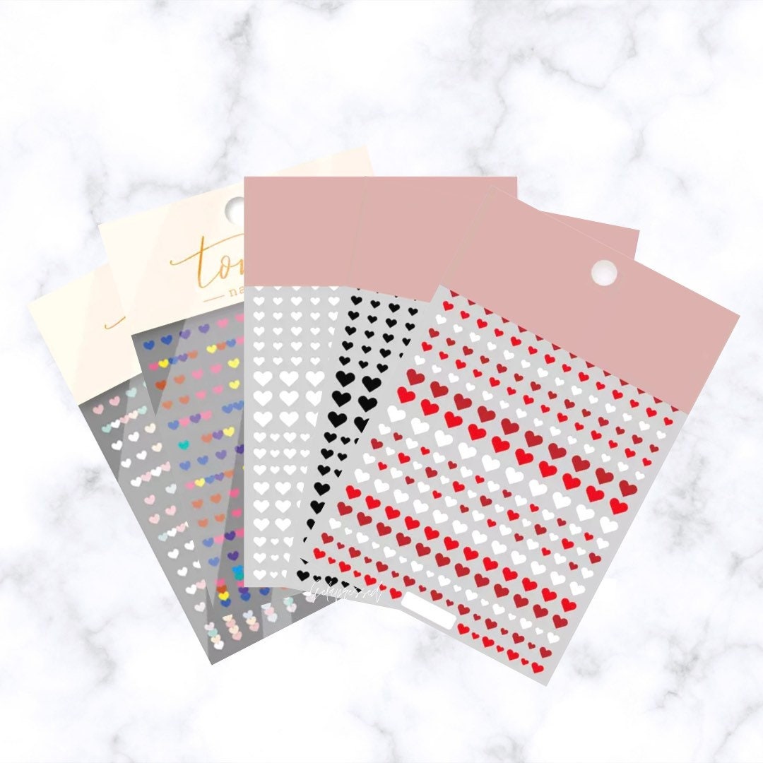 3D/5D Heart Love Nail Art Decals Nail Art Stickers - Etsy