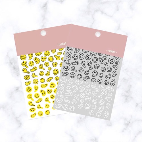 3D/5D Smile Daisy Flower Nail Art Stickers Etsy