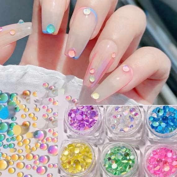 1Box Glitter Abalone Shell Flakes 12Grids Nail Art Decoration 3D Charms  Spring Irregular Slices DIY Irregular Paillette Parts*-H - AliExpress