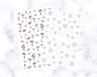 Delicate Flower Nail Art Stickers