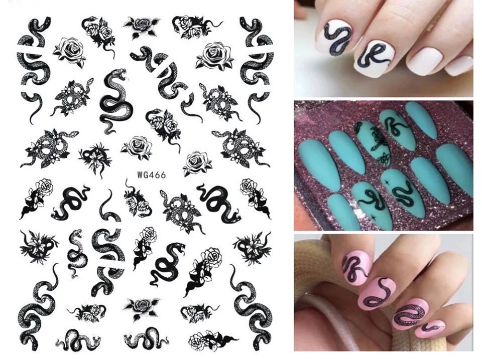 Snakes Nail Art Decals Stickers - Etsy
