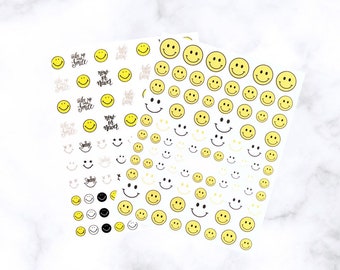 Smiley Nail Art Decals - Stickers