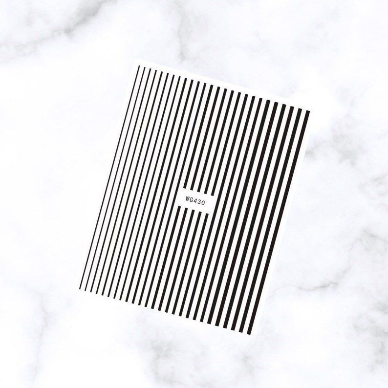 Line Strips Nail Art Sticker Etsy