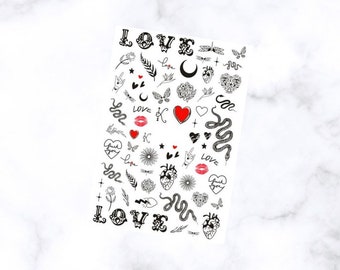 Dark Love Mix Nail Art Stickers