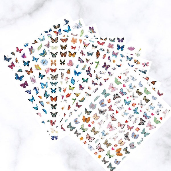 Butterfly Nail Decal - Etsy