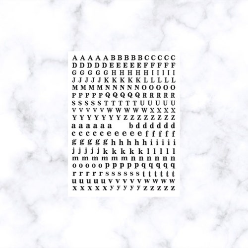 Nail Art 3D Decal Stickers Alphabet Letters Love Black HBJY035