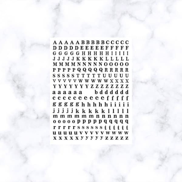 Alphabet Letters - Nail Art Stickers