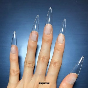 XL Stiletto Soft Gel Full Cover Soak Off Nail Tips