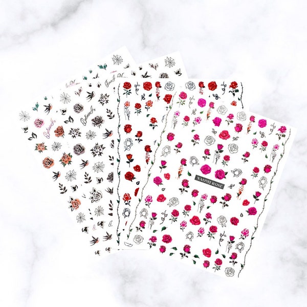 Roses Nail Art Stickers - Nail Art Decals