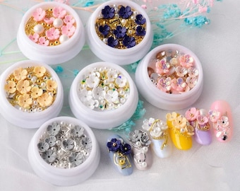 Flower Rhinestone Mix - 3D Nail Art