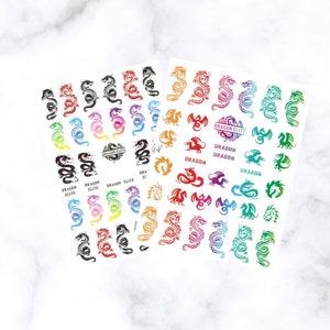 Dragon Nail Art Decals - Stickers