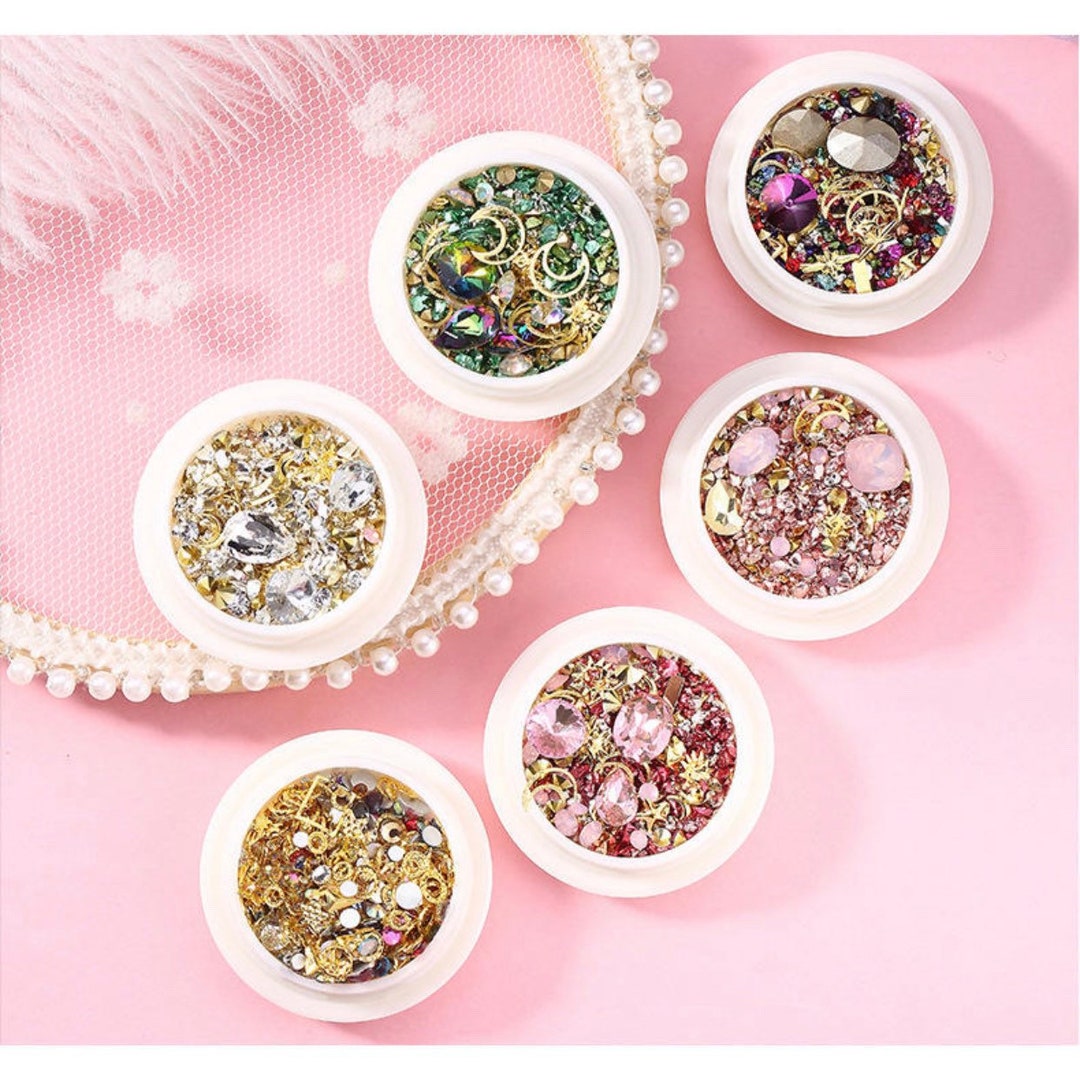 Glass Diamond Mixed Rhinestone Nail Art - Etsy