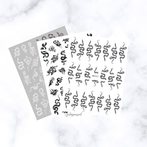 Snakes Nail Art Decals - Stickers