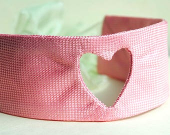 Silk Pink Green Romantic Chokers Necklaces, Chokers Collar
