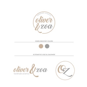 Kit de marca de logotipo minimalista pré-fabricado, pacote de marca, logotipo boho feminino, logotipo personalizado, conjunto de logotipo de blog moderno, cartão de visita