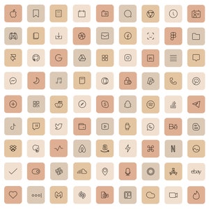 83 Cream Ios 14 App Icons Light Nude Beige Mood Mode Ios14 Widget Cover ...