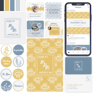 Kit de design de logotipo personalizado e branding – Identidade de marca para pequenas empresas – Logotipo feminino para treinadores e empreendedores – Pacote digital