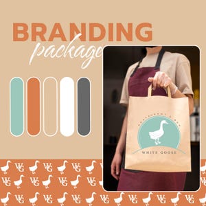 Aangepast logo- en brandingpakket – merkidentiteitspakket voor kleine bedrijven – visitekaartjes, Instagram, canvasjablonen – digitaal ontwerp