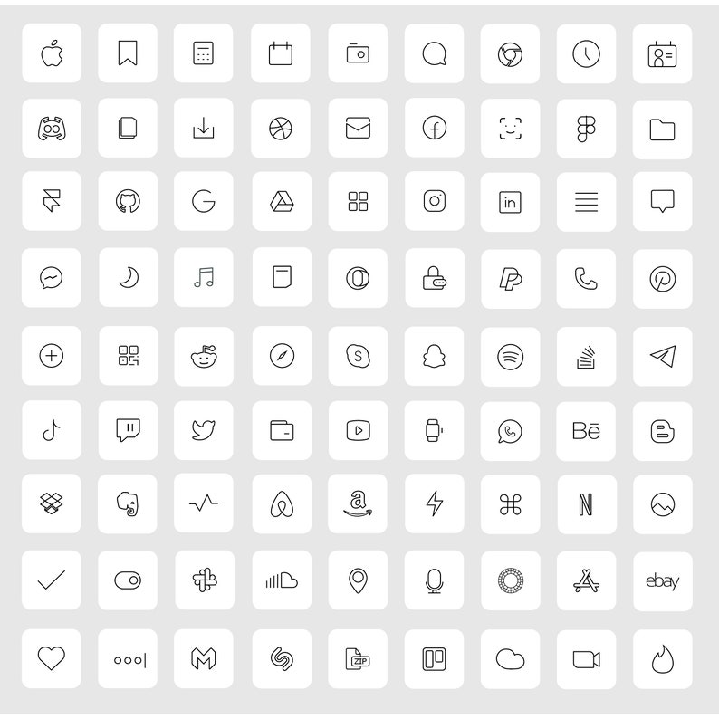 white app icons white app icons