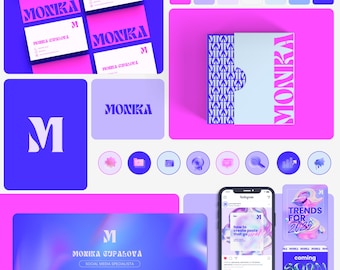 Diseño de logotipo personalizado y kit de marca / Identidad de marca minimalista
